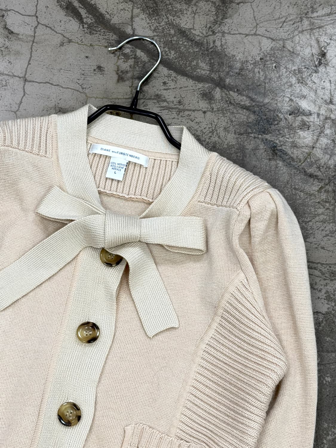 다이앤 본 퍼스텐버그 메리노울 리본 가디건 상품이미지2