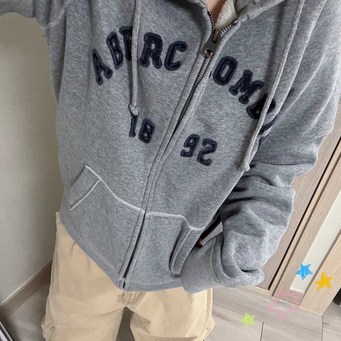 아베크롬비 그레이 후드집업 상품이미지1