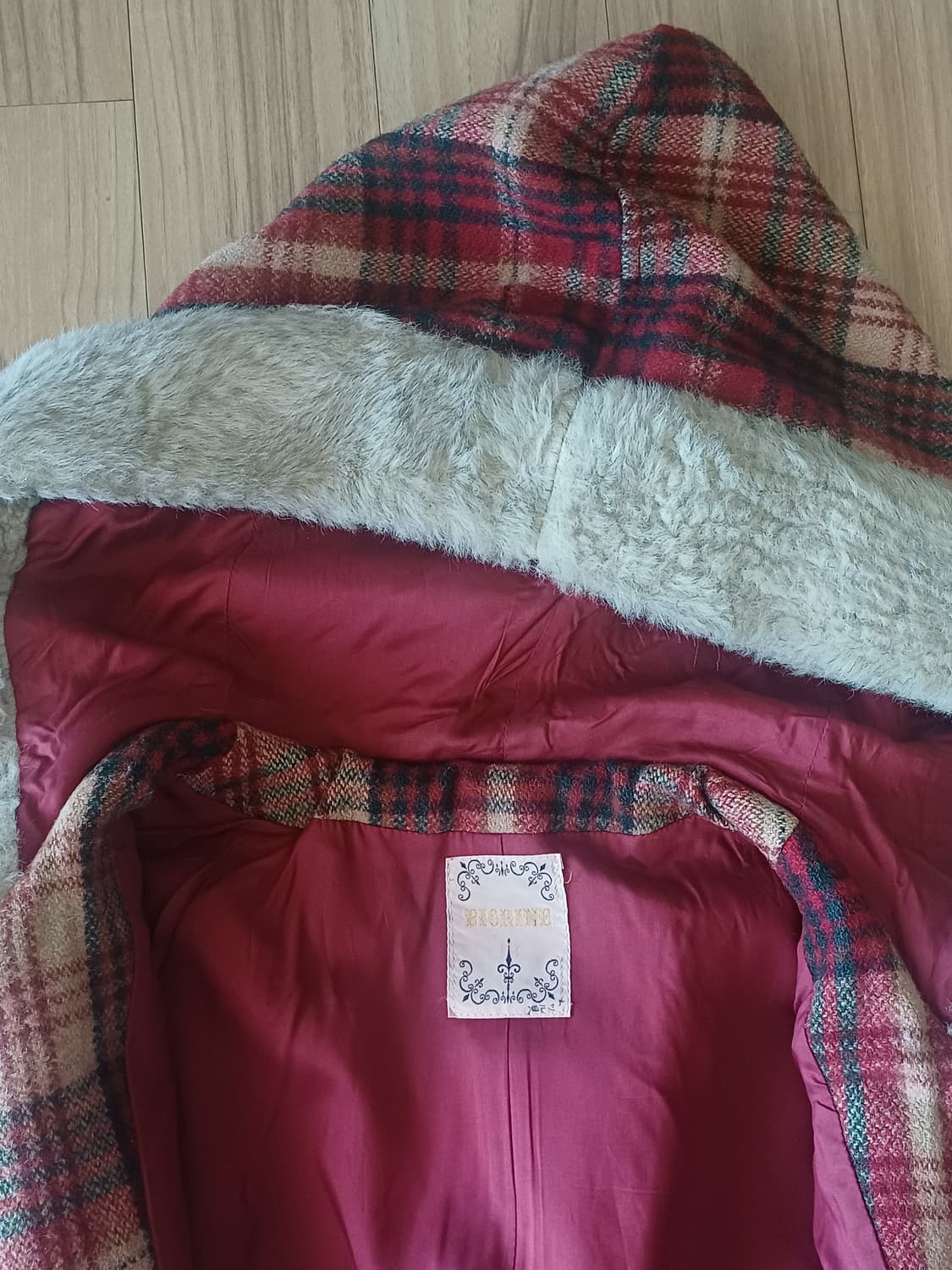 일본 빈티지 체크 코트 상품이미지2