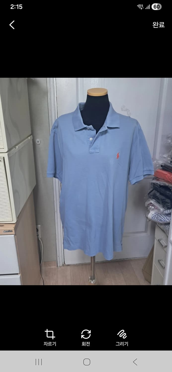 폴로 랄프로렌 카라티 반팔티셔츠 하늘색 L(약100) 상품이미지1