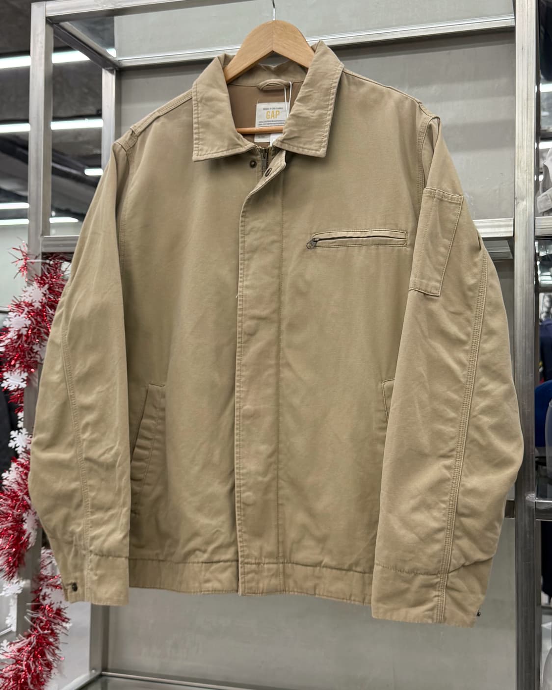 GAP 00s 베이지 원포켓 트러커 자켓 탄 베이지 상품이미지2