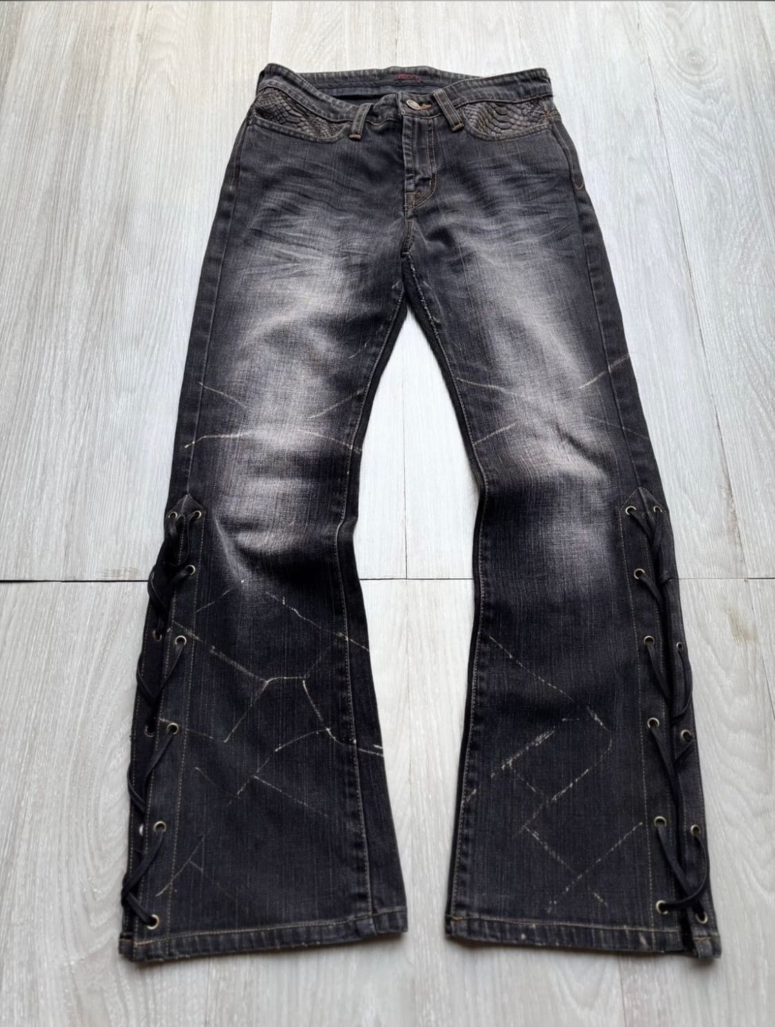 SASSON 레이스업 플레어진 상품이미지1