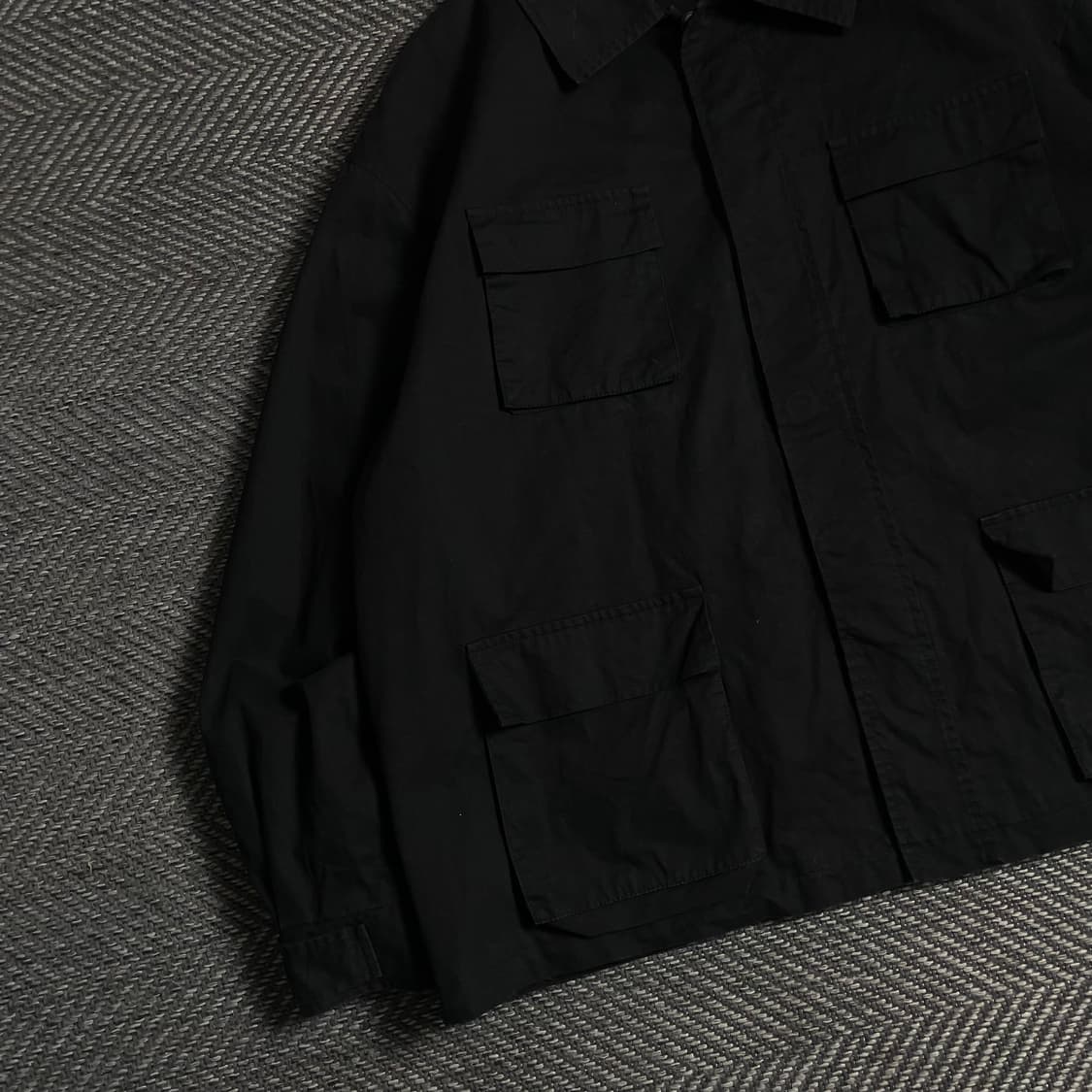 SCENT 미니멀 포켓 워크 셔츠 자켓 블랙o 4852 상품이미지3