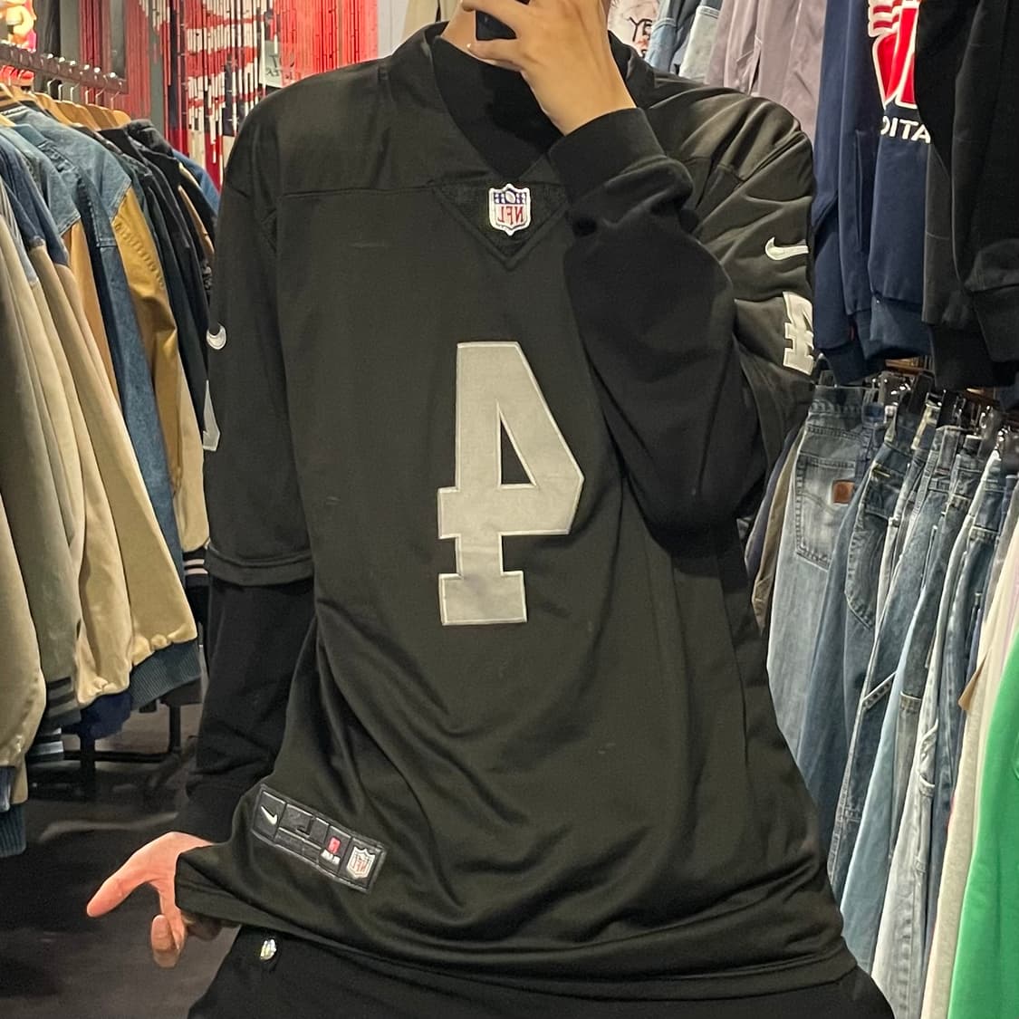 [IM] NFL X Nike No.4 CARR 블랙 반팔져지 상품이미지3