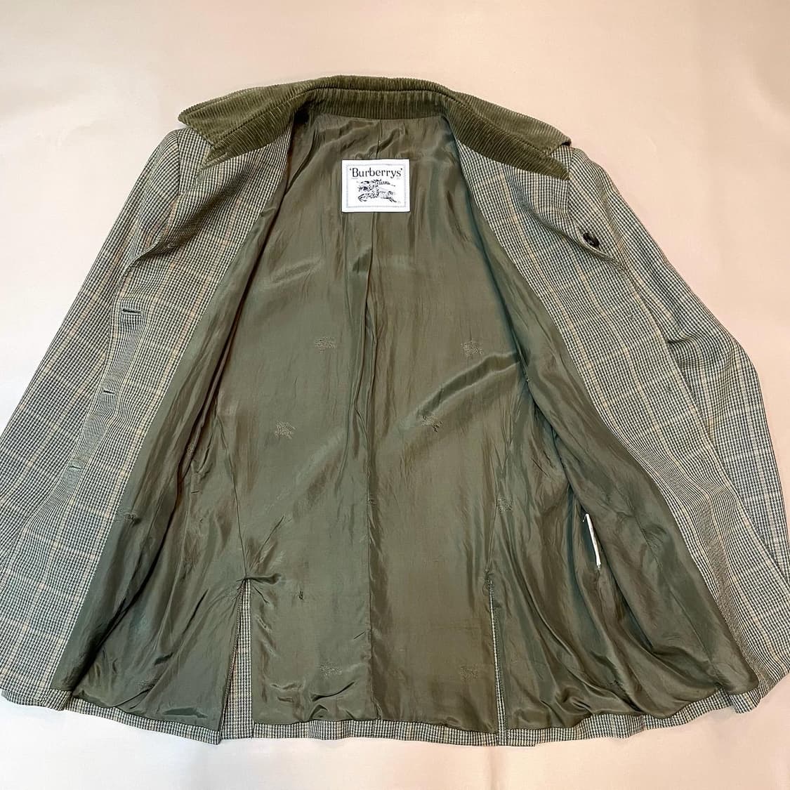 BURBERRY(버버리) 카키체크 골덴배색 울자켓(F) 상품이미지5