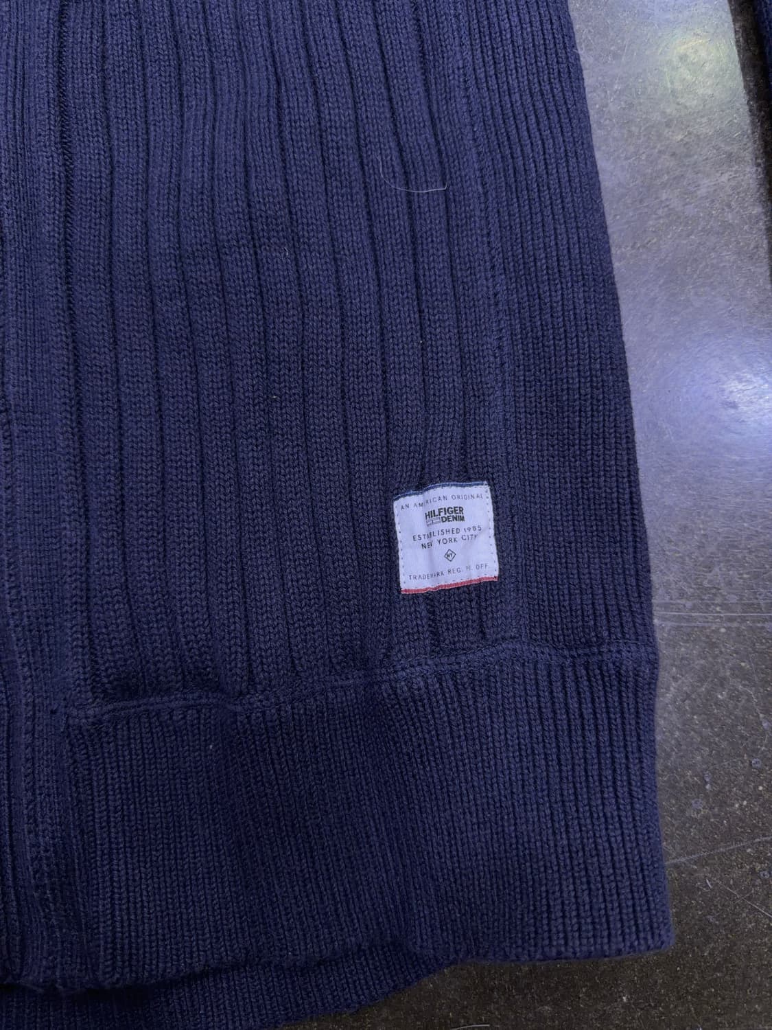 타미힐피거 니트 집업 니트 가디건 자켓 네이비 S 상품이미지8