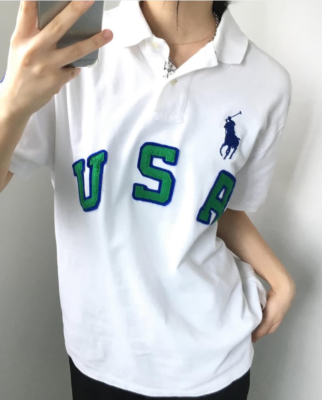 Polo 폴로 랄프로렌 화이트 빅포니 카라티 상품이미지1