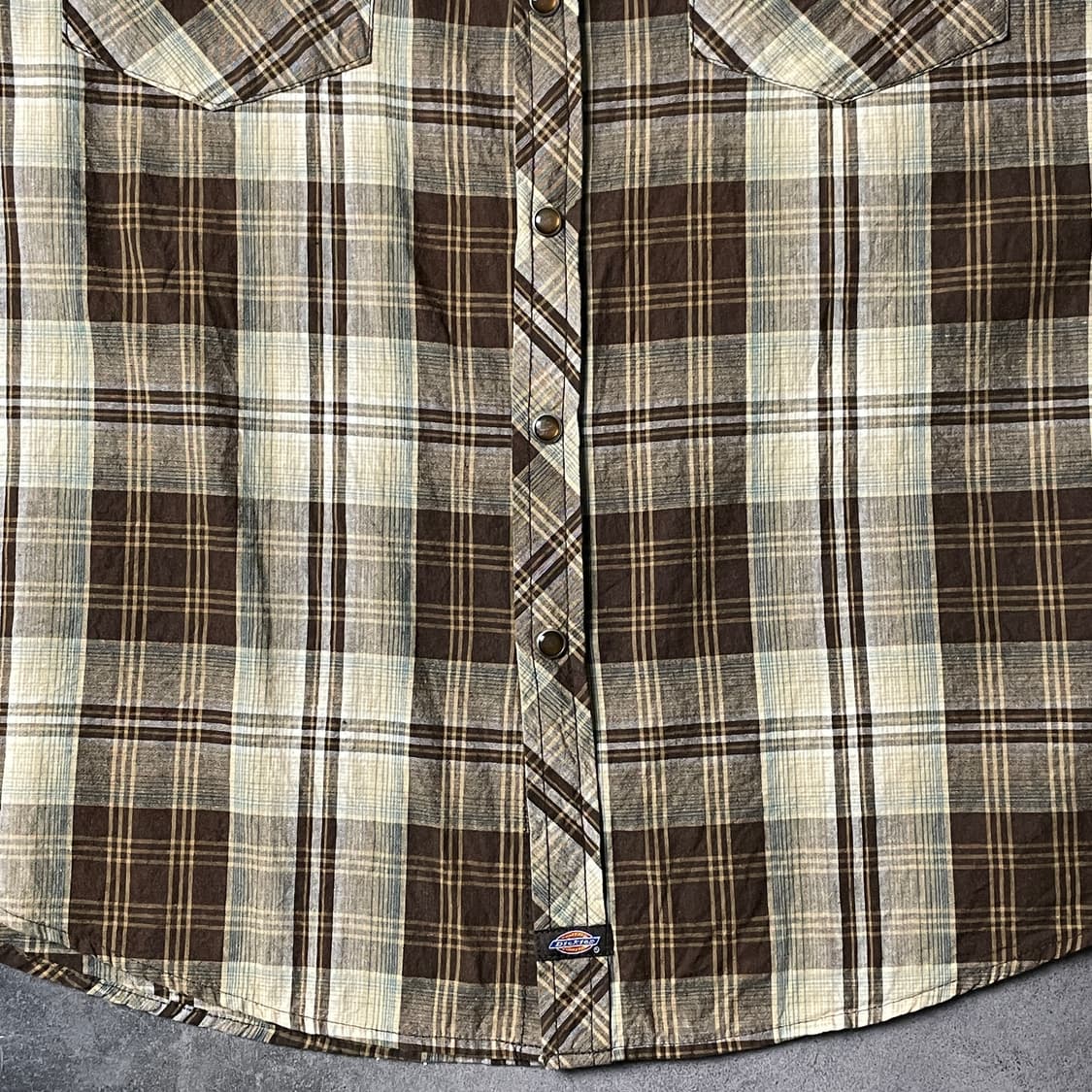 DICKIES 디키즈 빈티지 체크 웨스턴 반팔 셔츠 A00937 상품이미지4