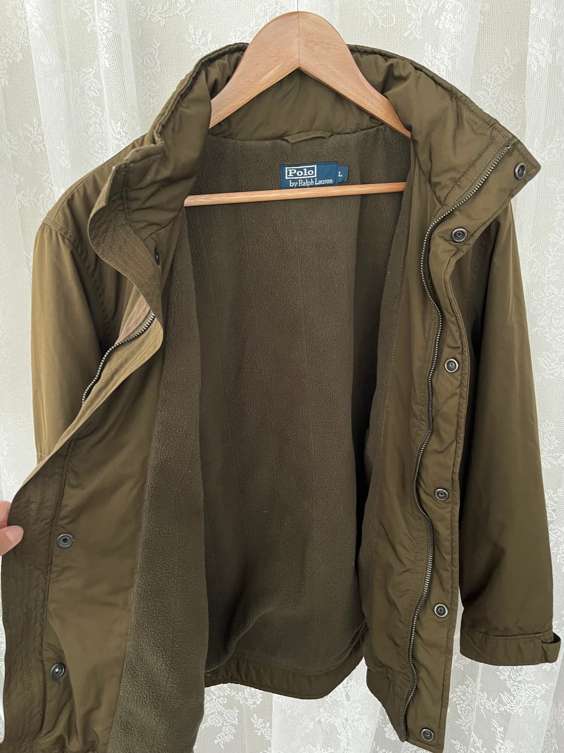 L) 00s 폴로 랄프로렌 빈티지 점퍼 카키 상품이미지3
