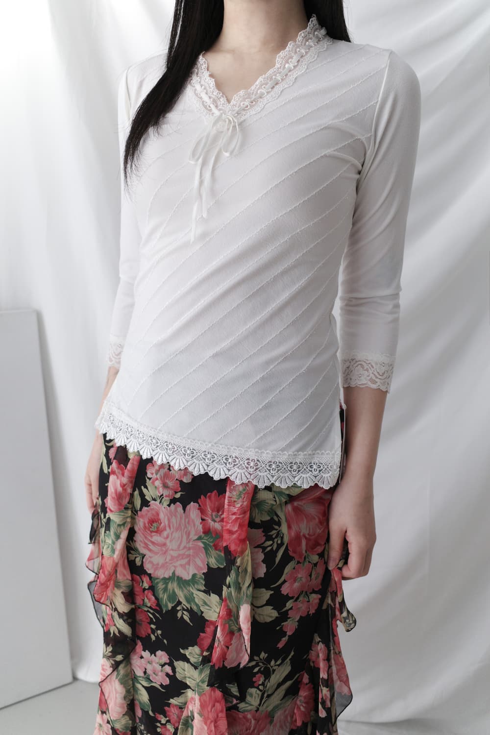 glitter lace T 상품이미지4