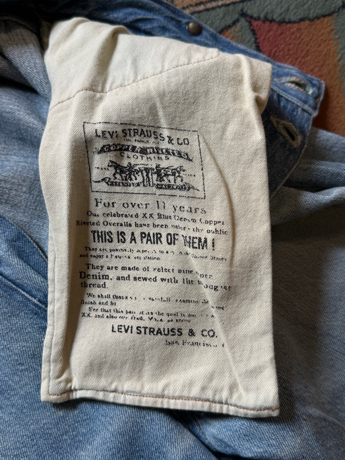 Levis LVC Line 리바이스 1890년 501모델 복각 셀비지 신 상품이미지6