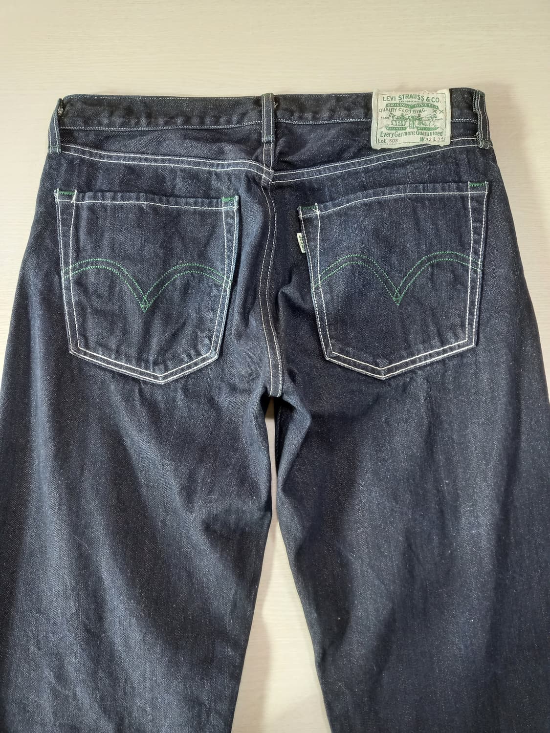 32 리바이스503 Jap 생지 세미와이드진 진청 32-295 상품이미지4