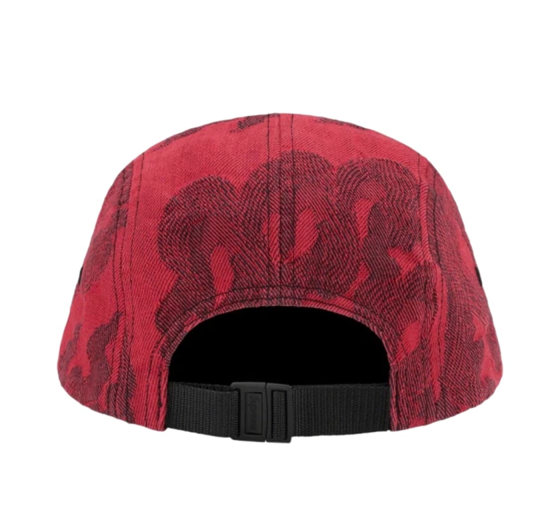 슈프림 플레임 자카드 데님 캠프캡 워시드 레드 - 23SS  상품이미지2