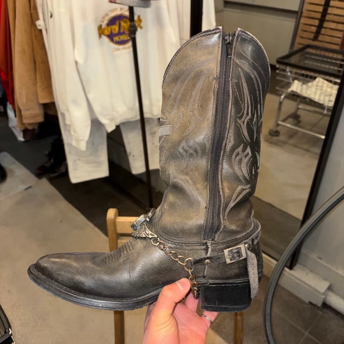 할리데이비슨 체인 웨스턴부츠(희귀 빈티지 에이징)260 상품이미지5