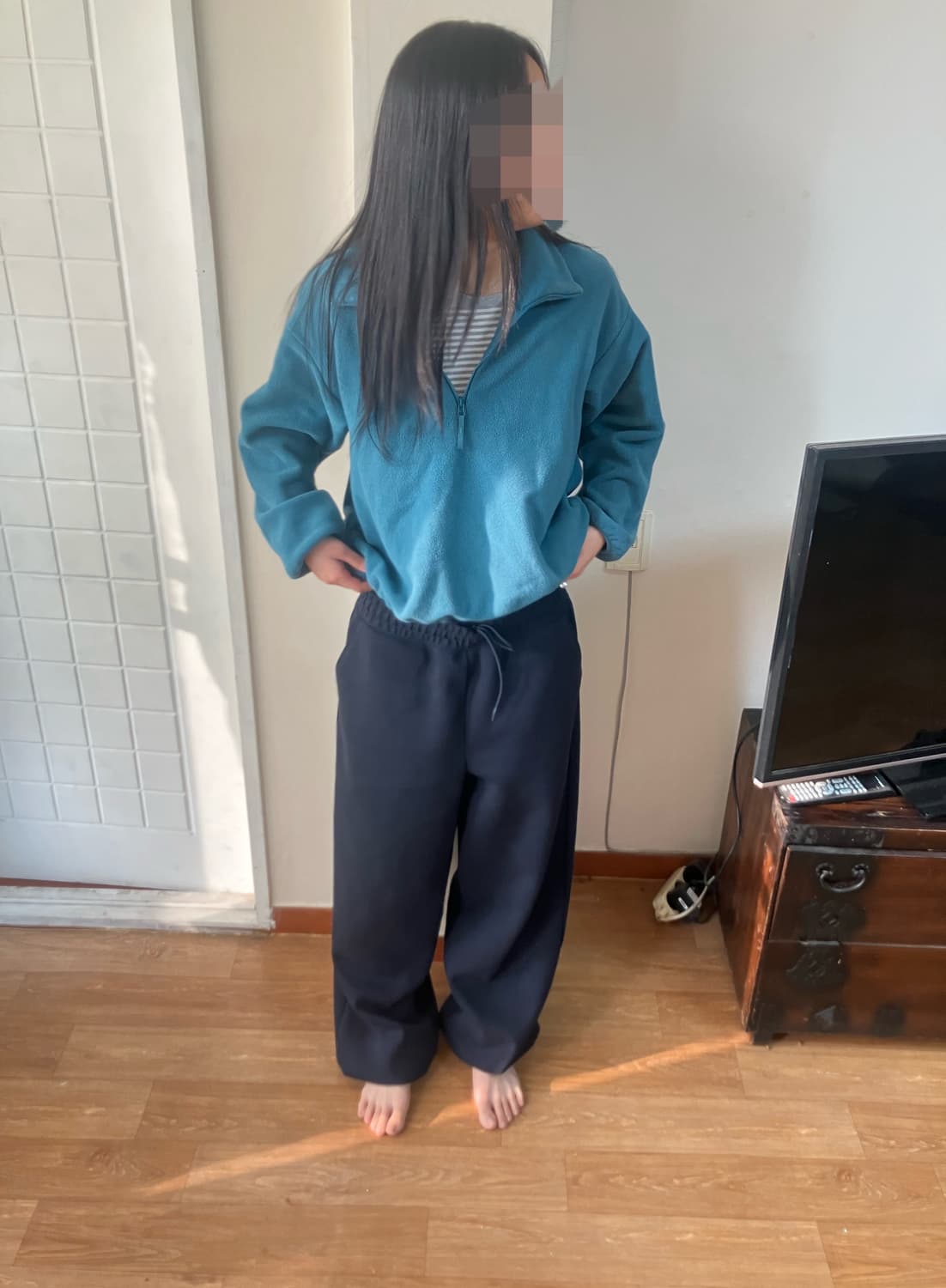 유니클로 반집업 후리스 M 상품이미지2