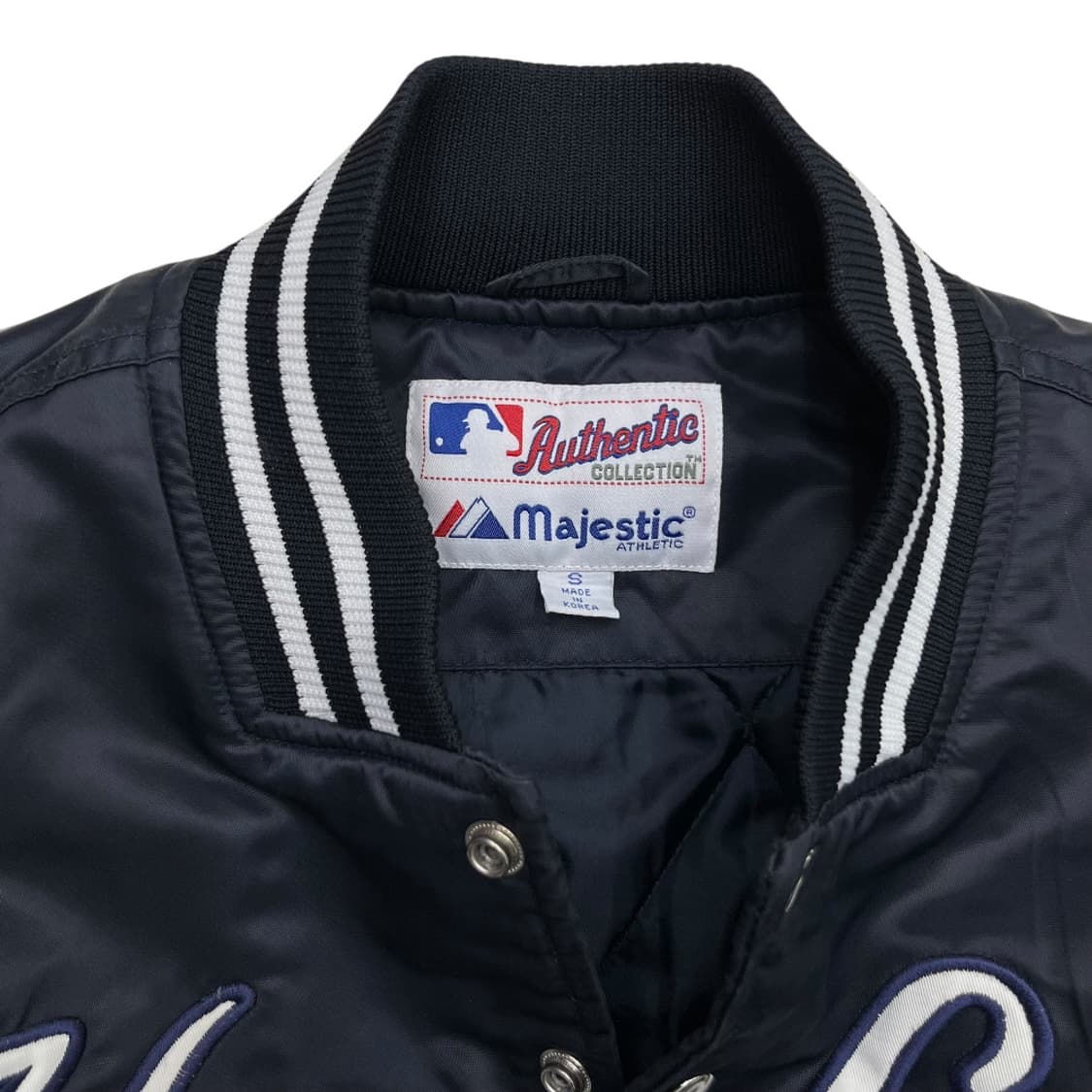 90's 마제스틱 네이비 양키즈 바시티 자켓 S 상품이미지6