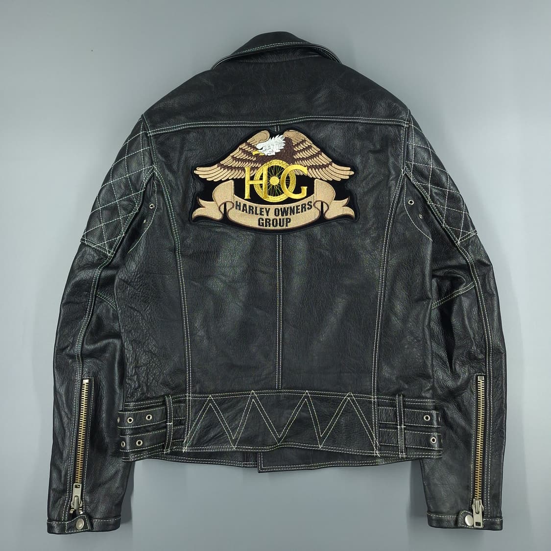 난카이 블랙 스티치 숄더패드 양가죽 램스킨 투웨이 라이더자켓 레더자켓 상품이미지8