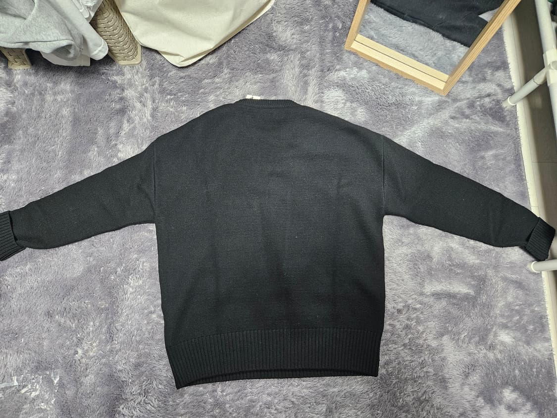 AMI 하트 로고 니트 블랙 m사이즈 상품이미지8