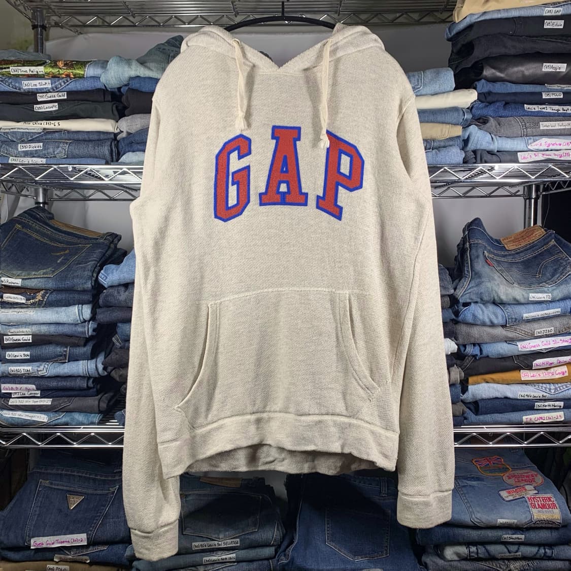 [표기 S, 실측 M] GAP 스펠아웃 니트 후디 상품이미지2
