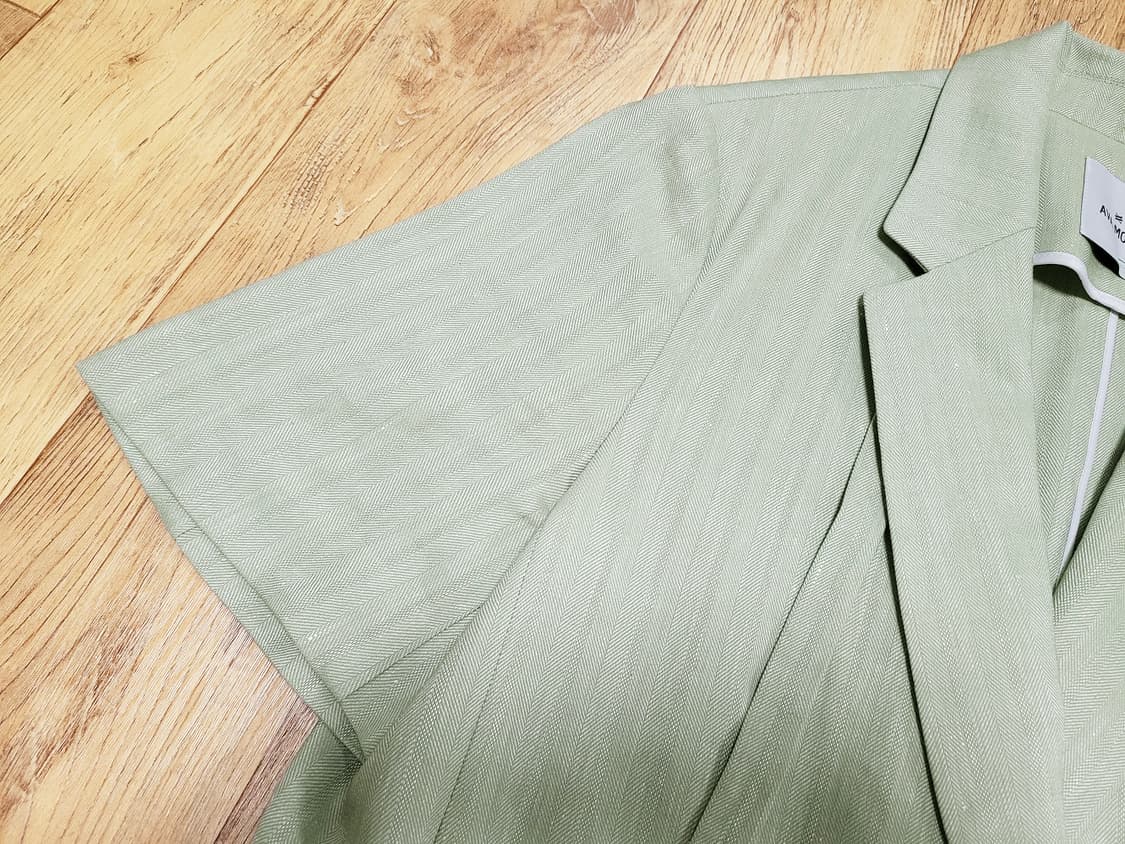 아바몰리(AVAMOLLI) 린넨 헤링본 투버튼 자켓 55-66 상품이미지7