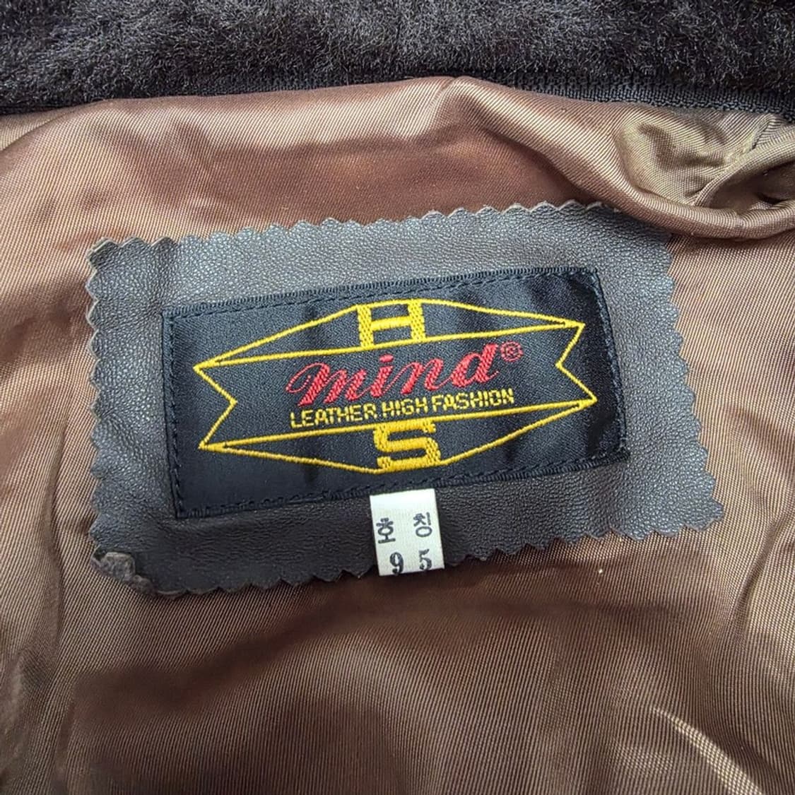 MIND 양가죽 퍼카라 가죽점퍼 S 상품이미지5