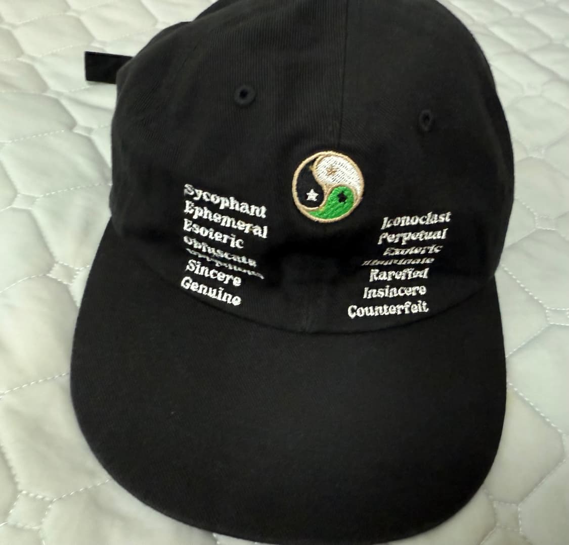 Yin Yang Washed Cap Black 상품이미지2