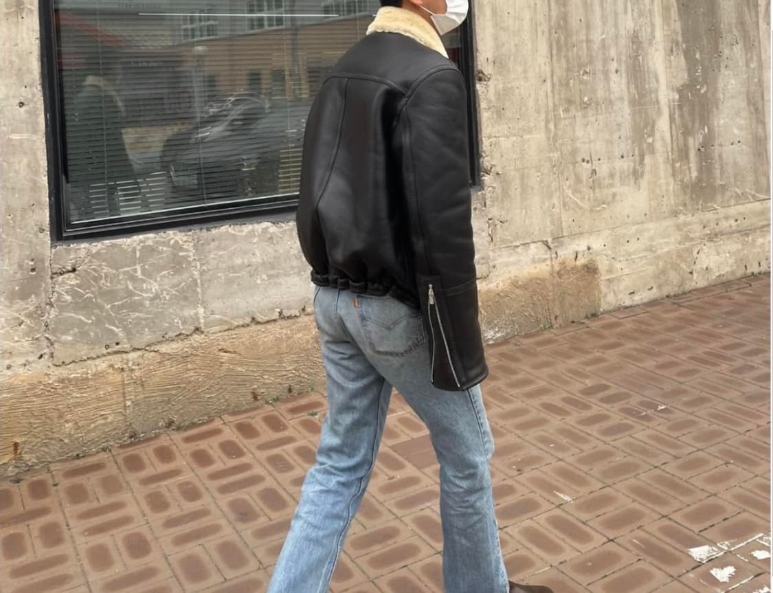 이얼즈어고 / 다크브라운 4 포켓 램스킨 무통 자켓 / S 상품이미지4