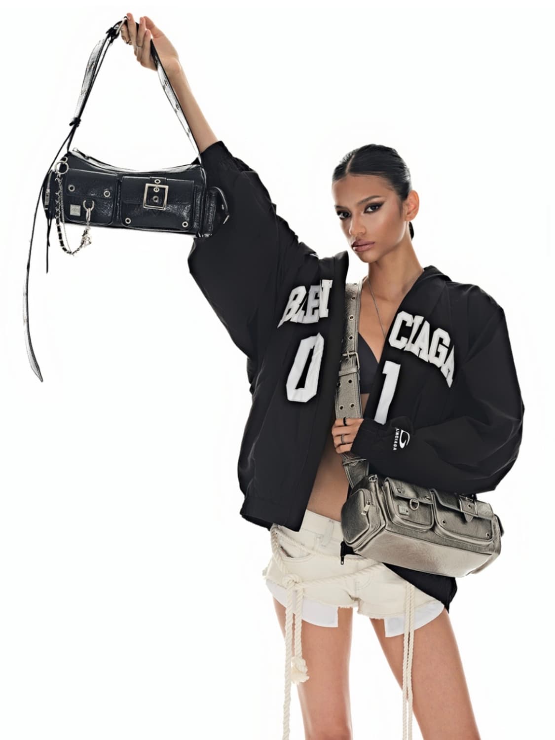 블랙퍼플 미니 포트리스 백 Mini Fortress Bag-Black 상품이미지6