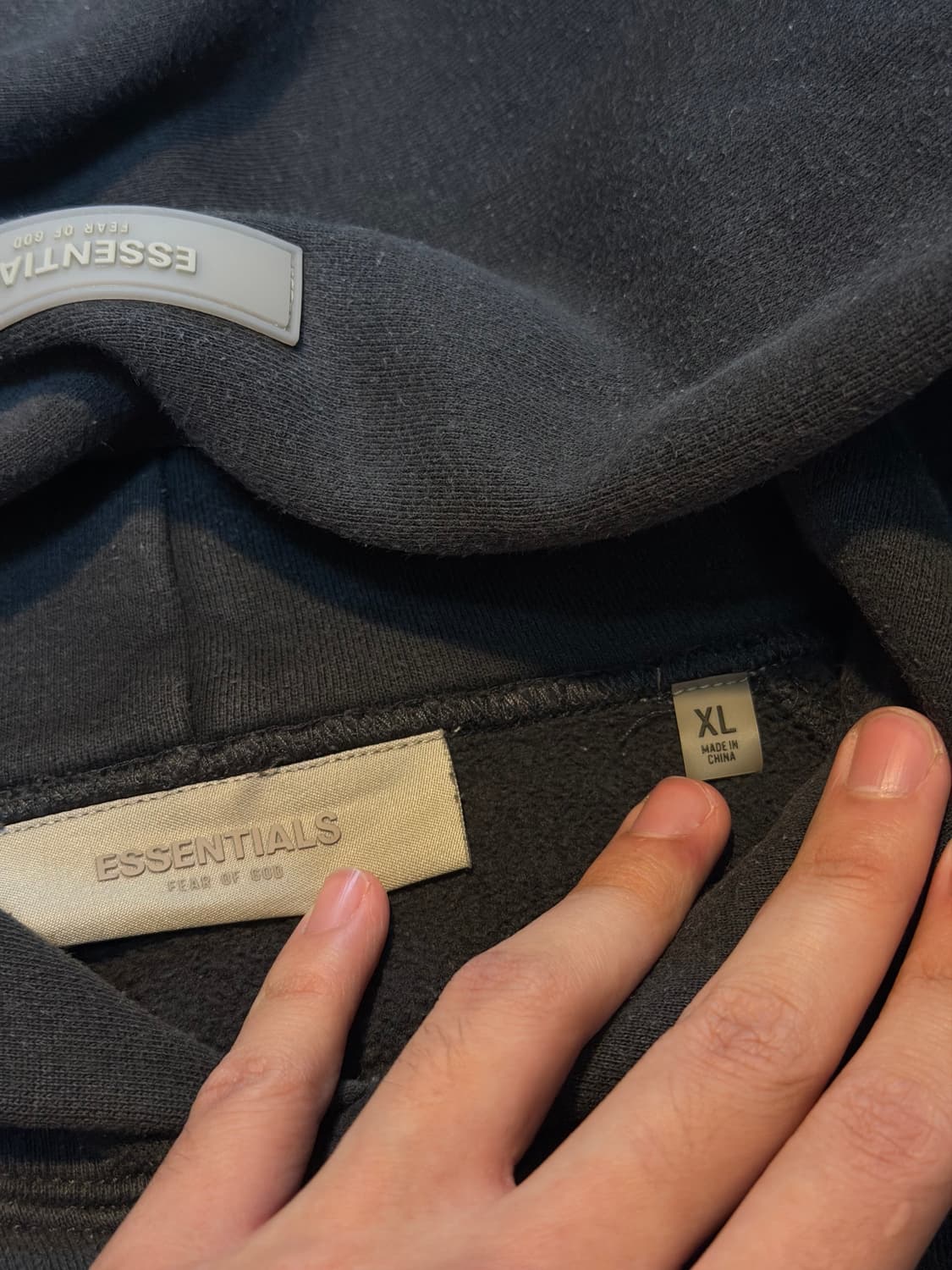 피어오브갓 에센셜 후드티 차콜 그레이 상품이미지3