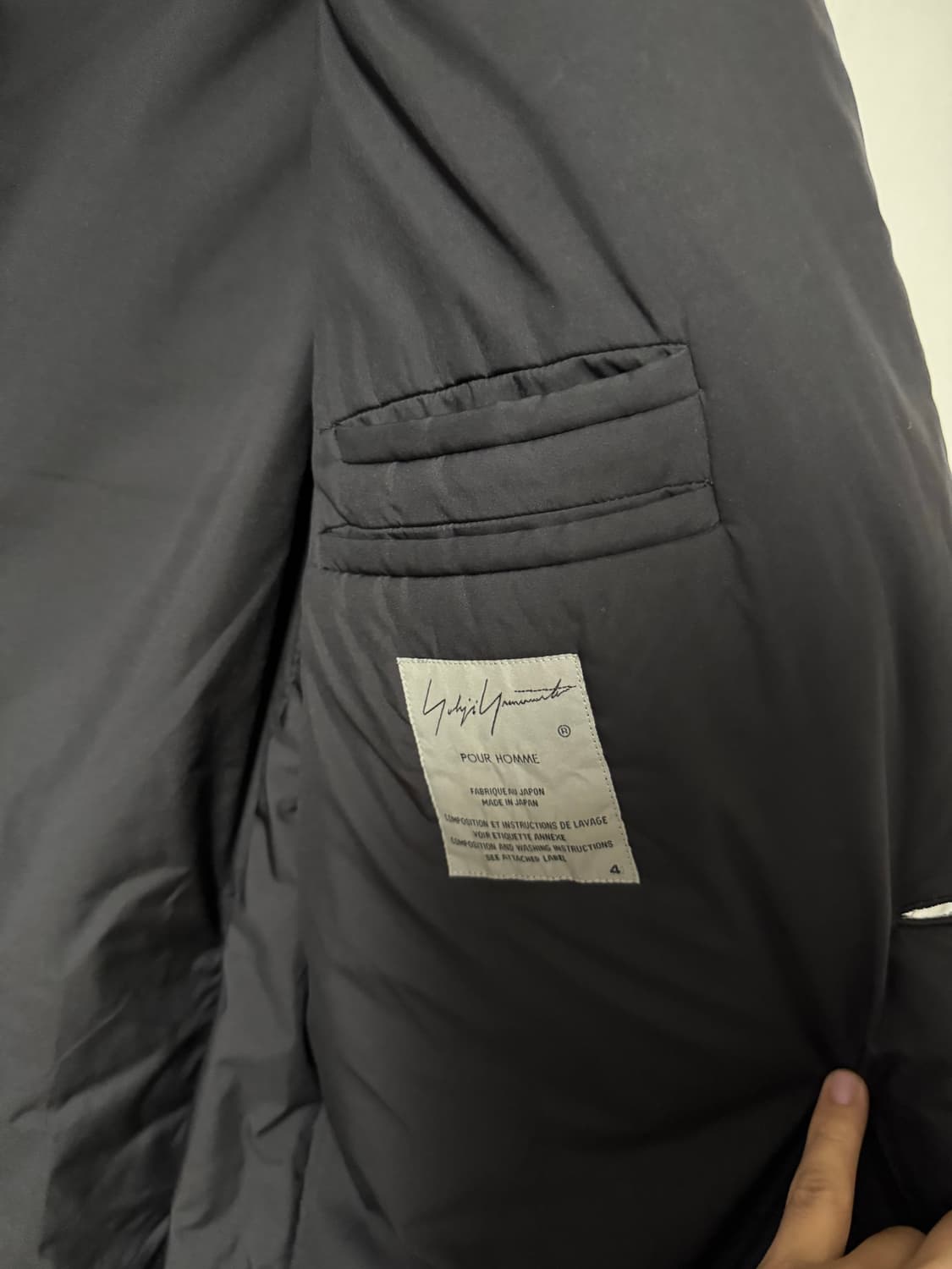 요지야마모토 뿌르옴므 패딩 다운 블레지어 자켓 상품이미지9