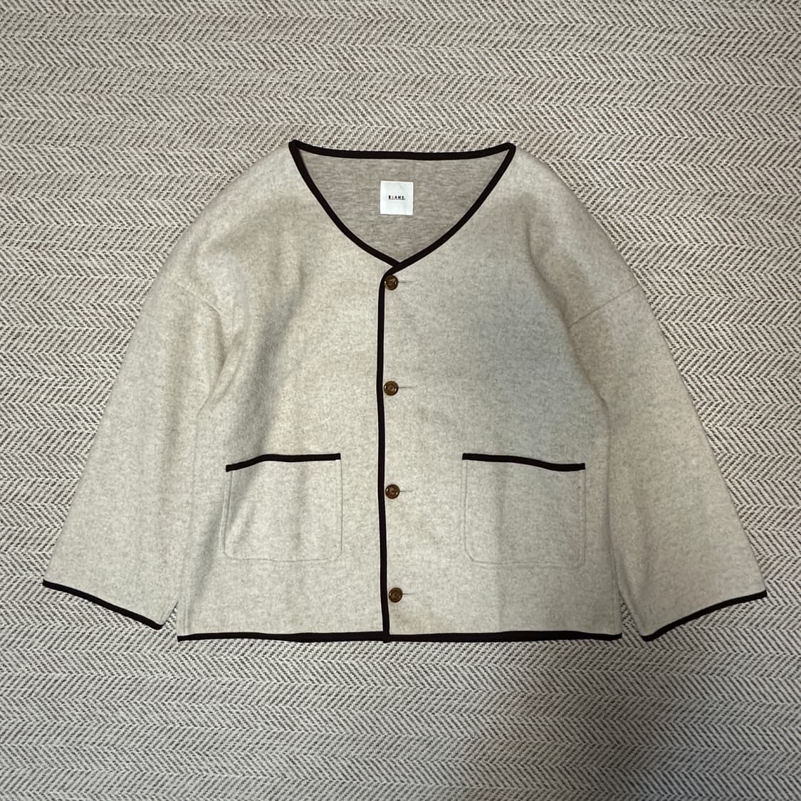 BEAMS woman cardigan ivory 상품이미지1