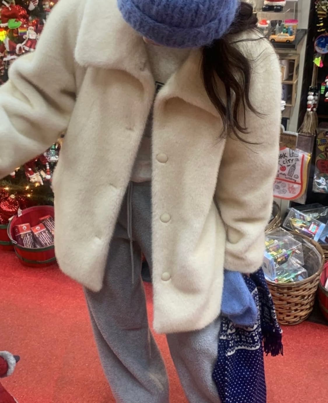 (새상품)파운더스 울먼 하프 퍼 코트 상품이미지8