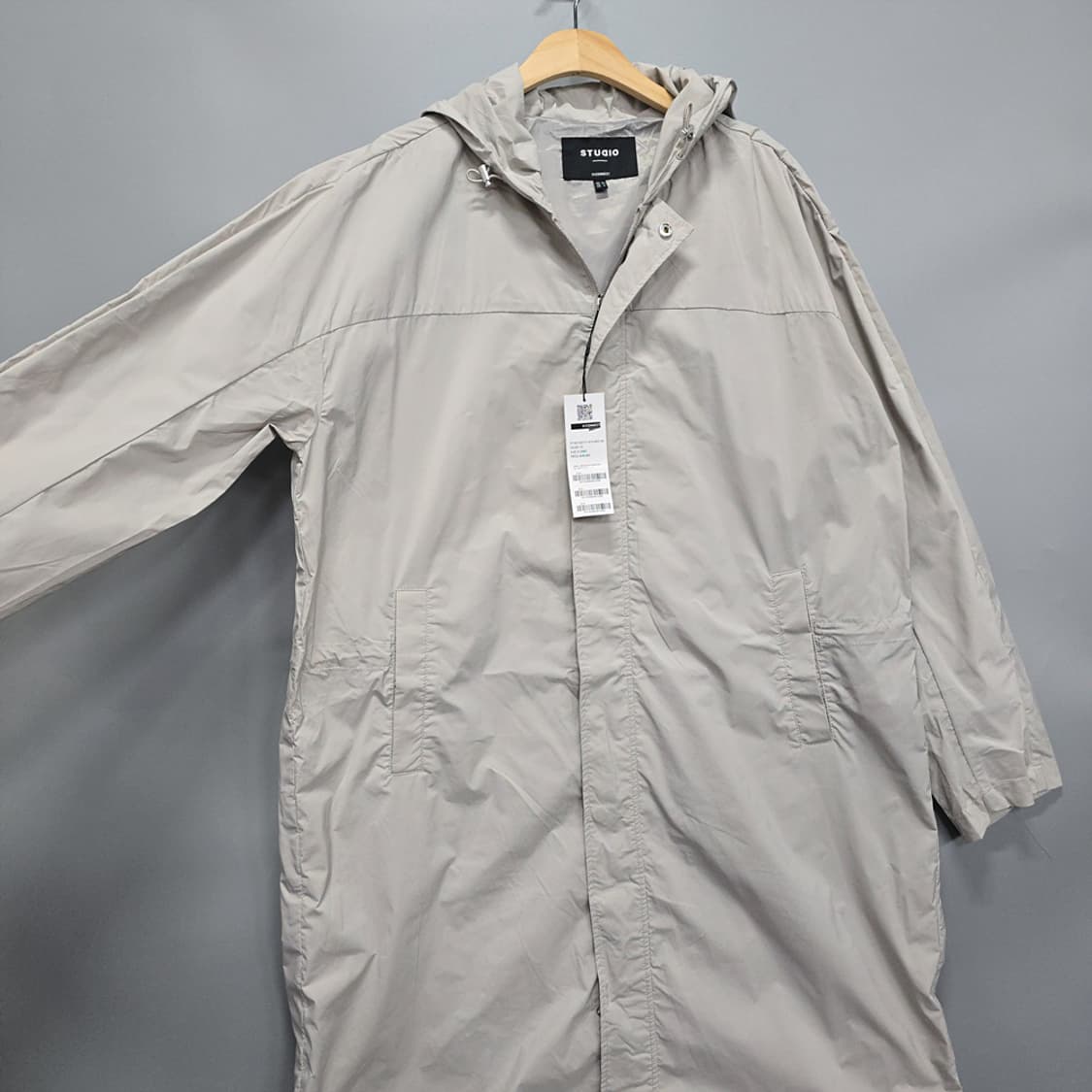 새제품)에이치커넥트 후드 롱 바람막이 코트 105 상품이미지2