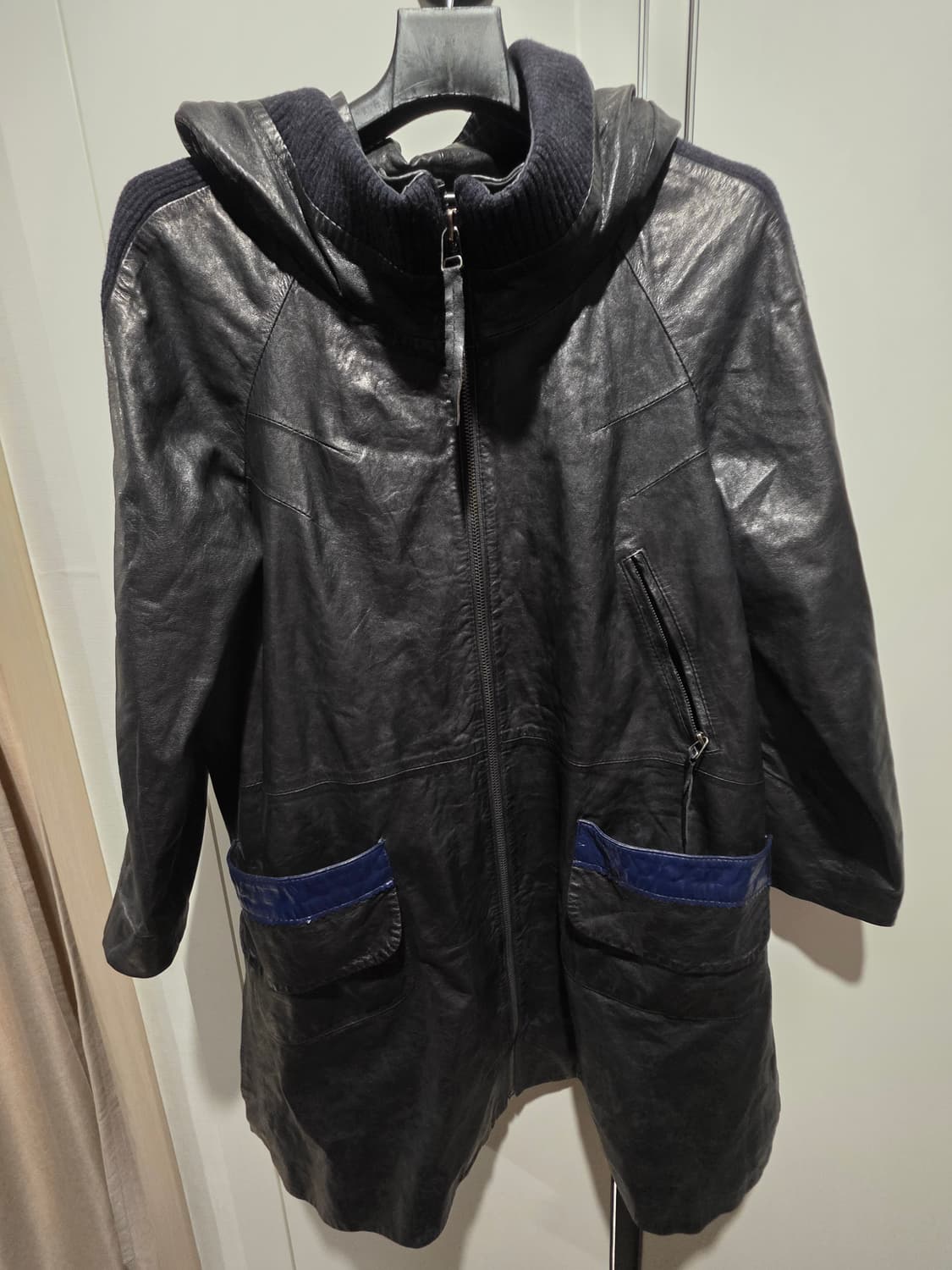 Beautiful Woman 블랙 양가죽 후드 코트 66 상품이미지2