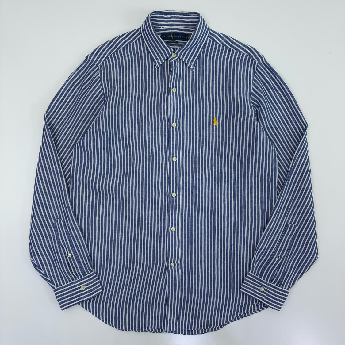 Polo  폴로 랄프로렌  자수 린넨 스트라이프 셔츠 상품이미지1