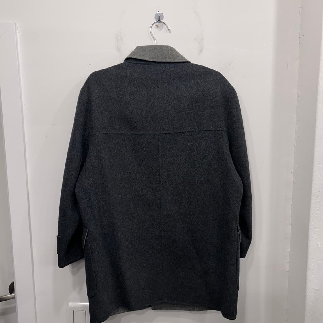 플레이보이 컬랙션 빈티지 울 배색 카라 하프코트 상품이미지5