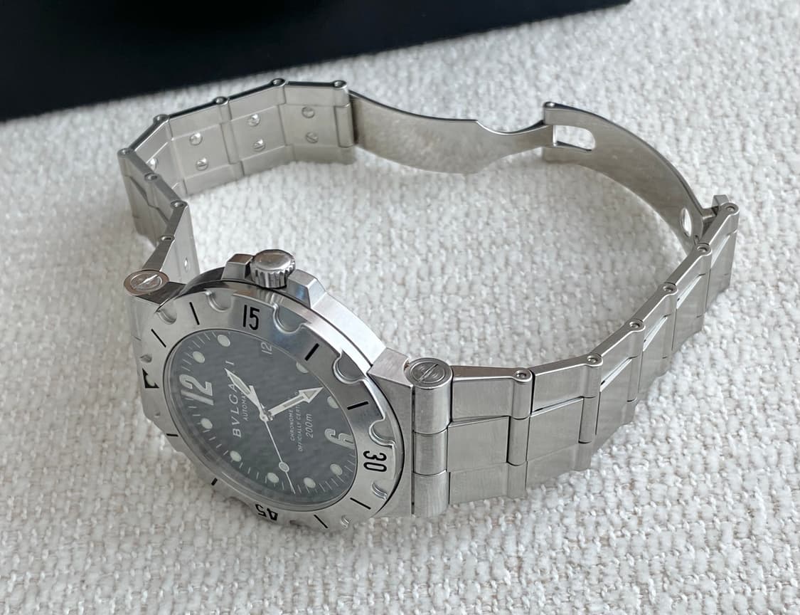 불가리 디아고노 스쿠버 SD38S 오토메틱 38mm 스틸 상품이미지7