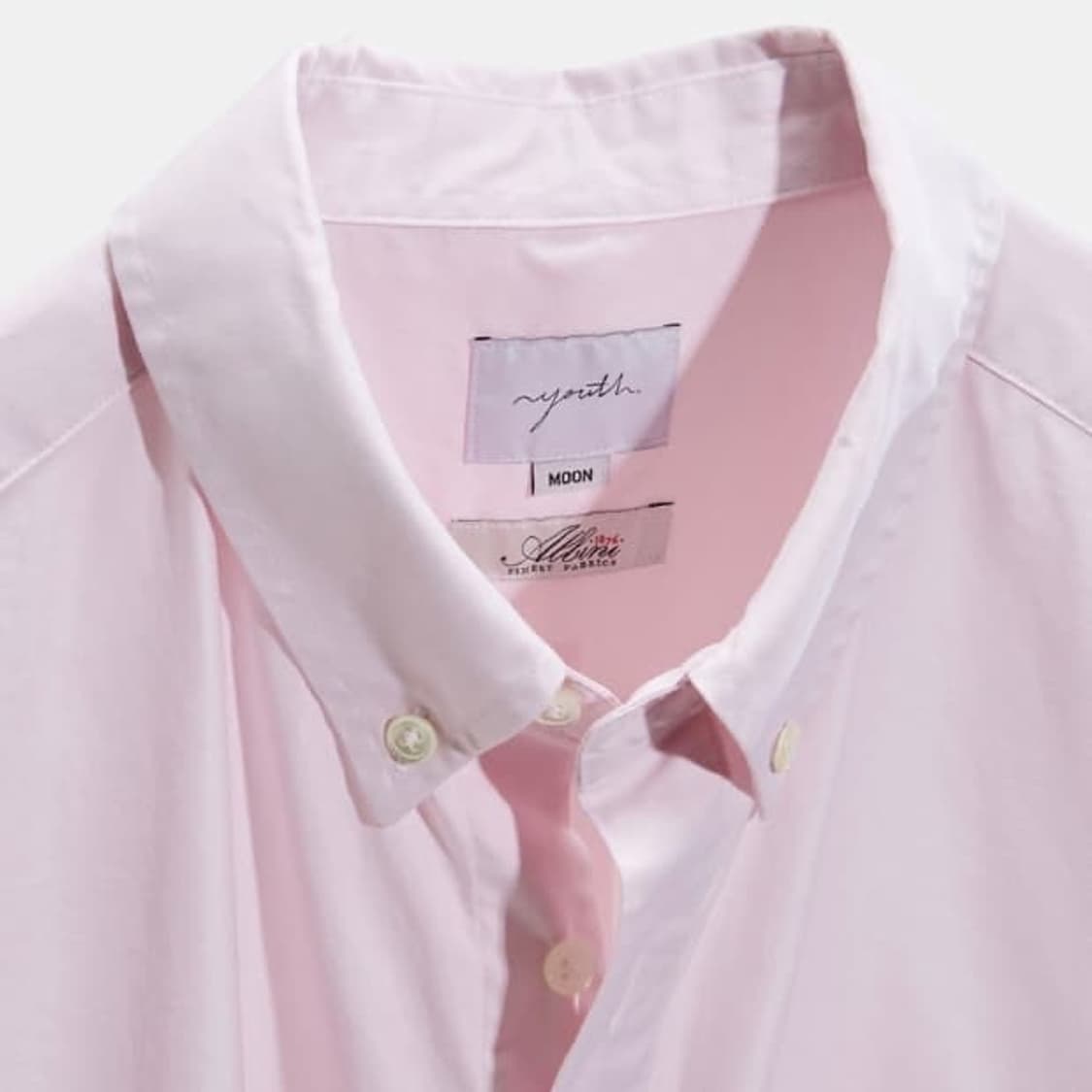 Youth 버튼다운 셔츠 라이트핑크 상품이미지5
