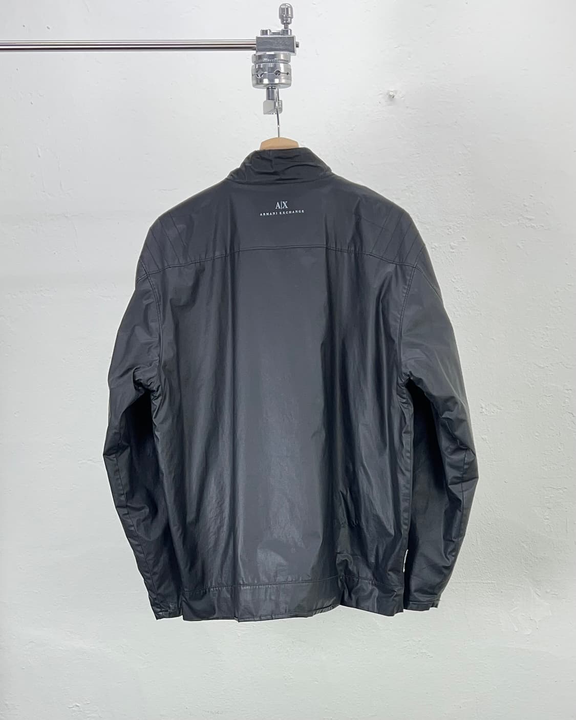 아르마니 익스체인지 블랙 폴리 쉘 스티치 트랙 자켓 상품이미지6