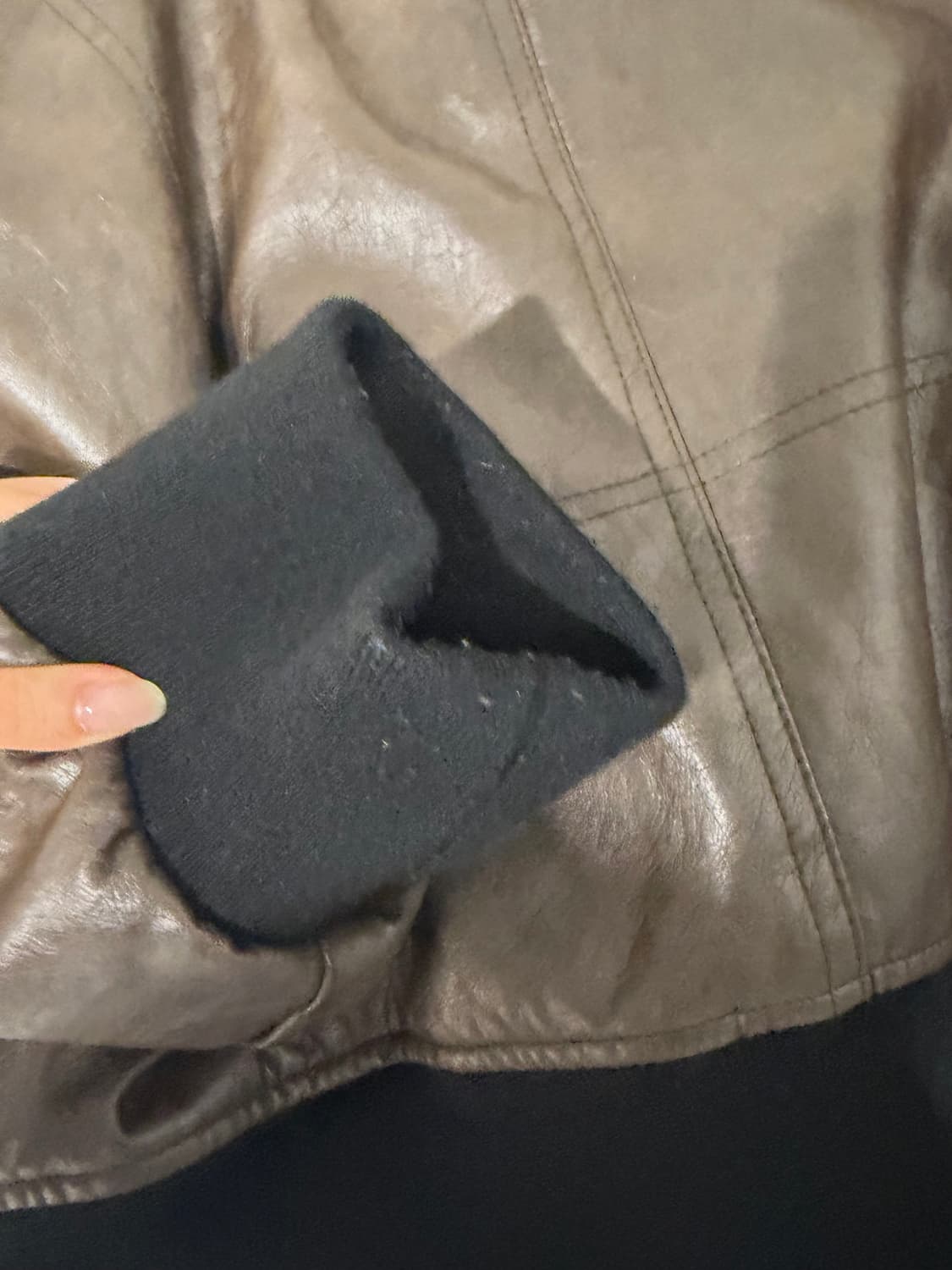 웰빙익스프레스 가죽 자켓 브라운 S 상품이미지5