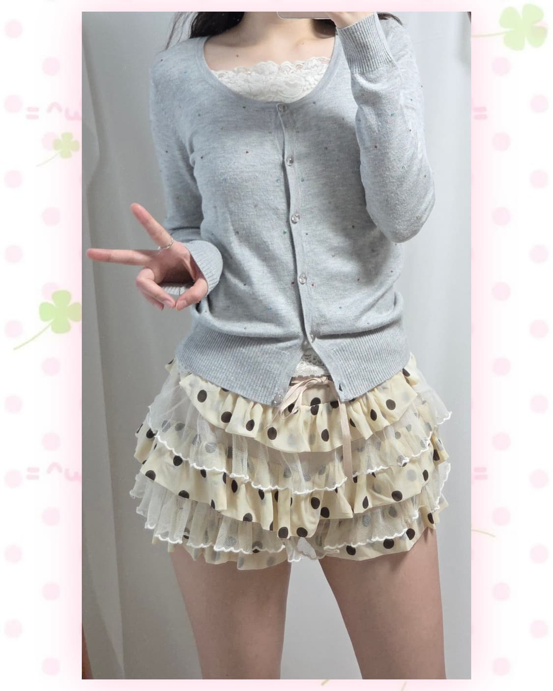 그레이 비즈 가디건 상품이미지2