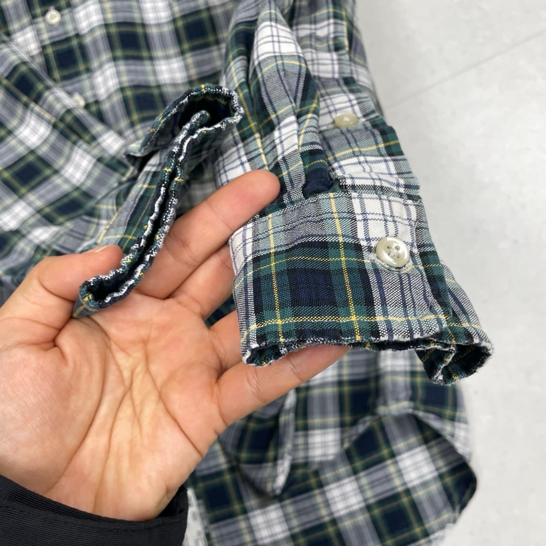 폴로 랄프로렌 그린체크 포켓 옥스포드 셔츠 S 상품이미지5