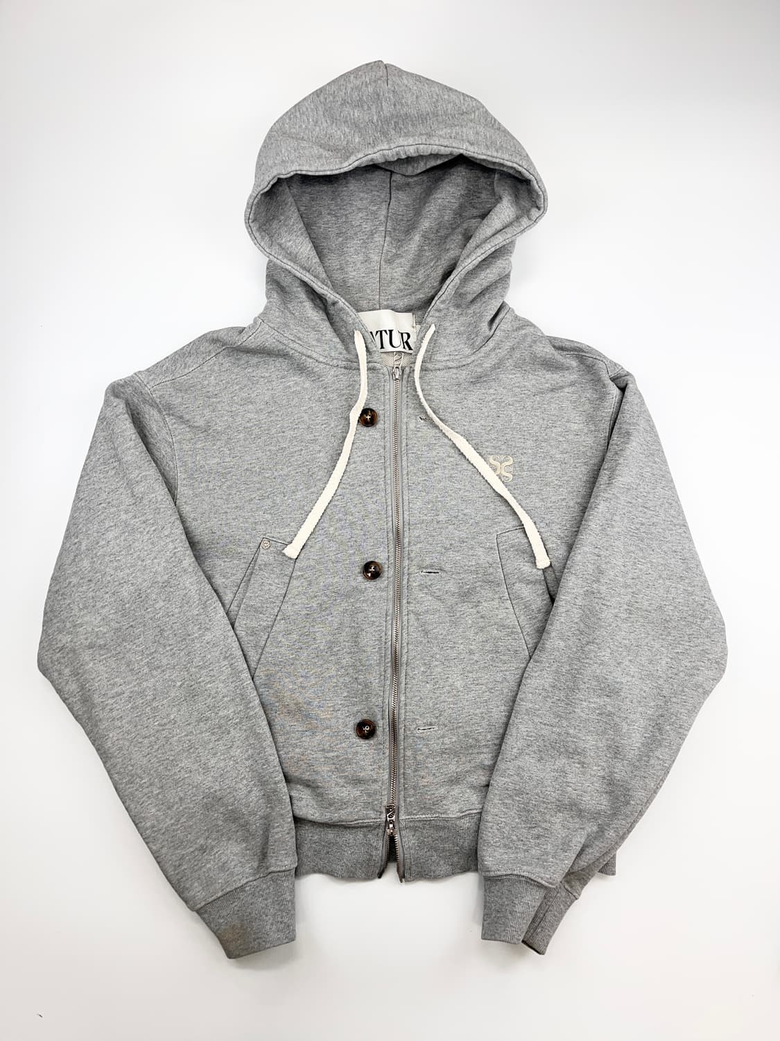 세터 테오 코튼 올 데이 후드 집업 멜란지 그레이 상품이미지2