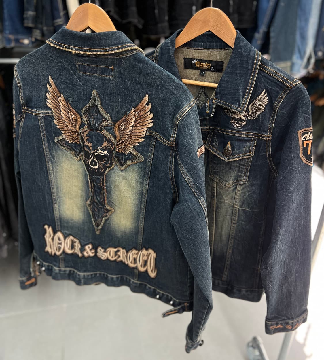 워싱자수 청자켓  상품이미지4