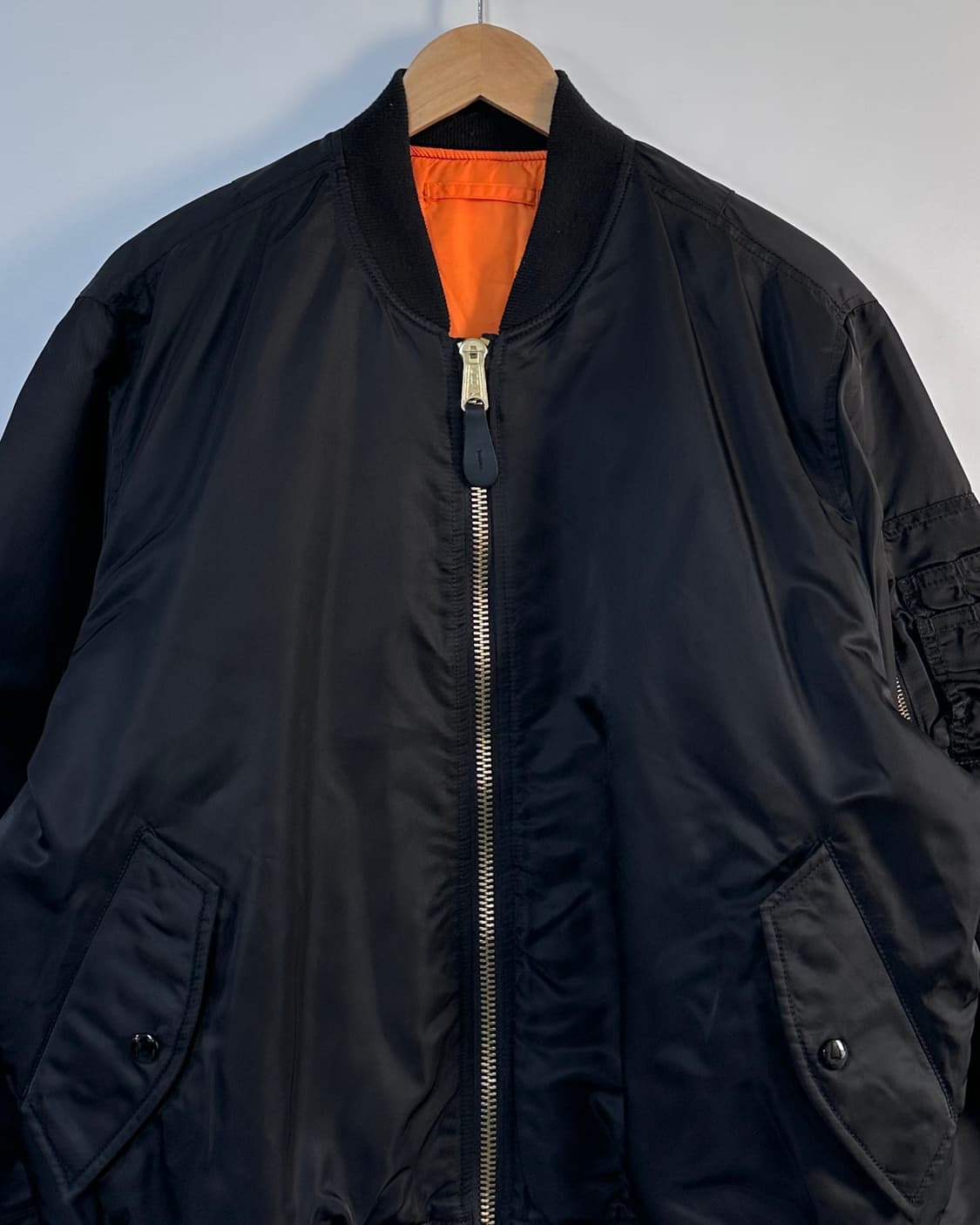 알파인더스트리 블랙 ma-1 자켓 (va.101) 상품이미지5
