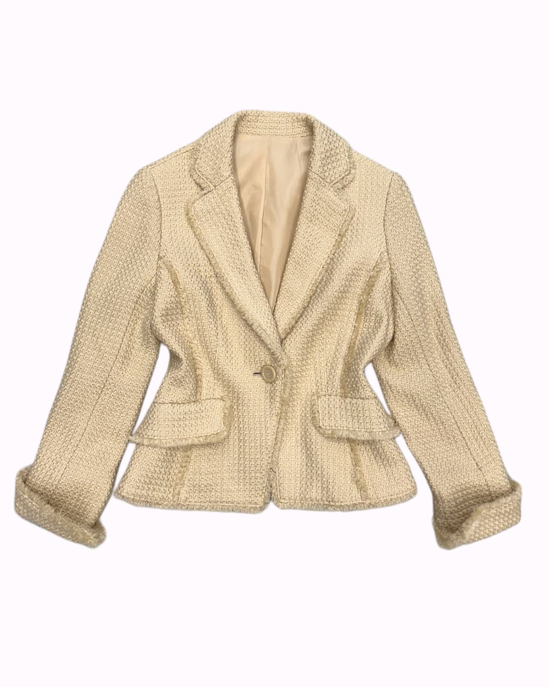 bold wool tweed beige blazer 상품이미지1