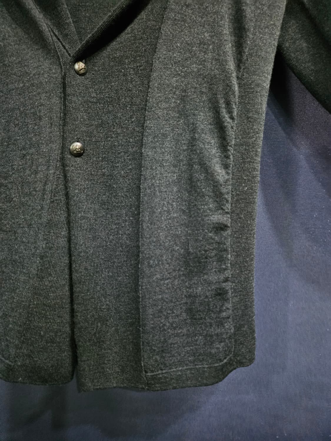 시스템옴므 다크그레이 남성 슬림핏 95~100 가디건  상품이미지6