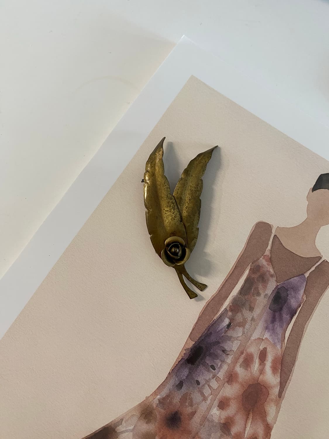 빈티지 잎사귀 브론즈톤 앤틱 브로치 상품이미지1