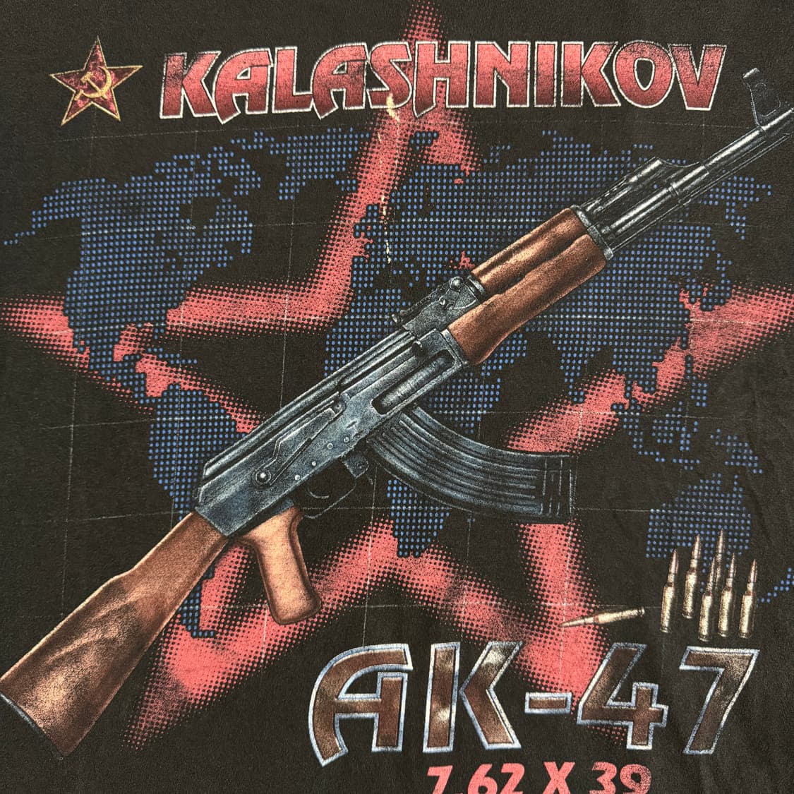 빈티지 러시안 Russian AK-47 총기 티셔츠 상품이미지4