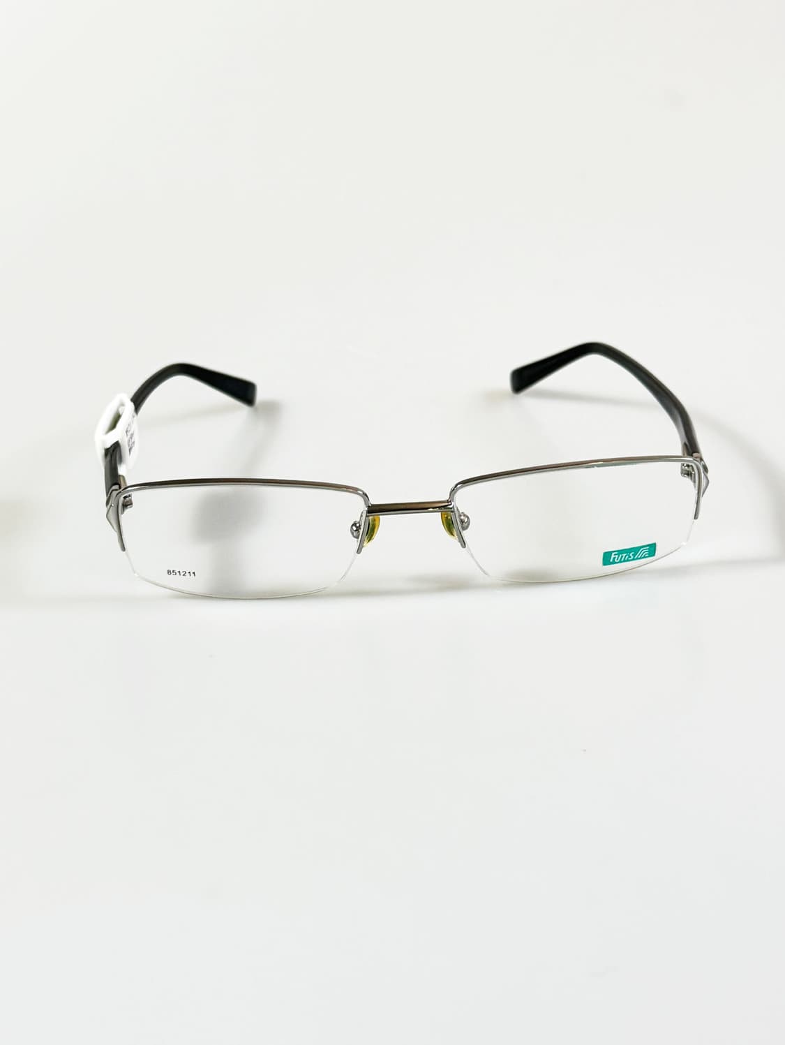 90s FUTIS 실버 메탈 반무테 스퀘어 빈티지 안경 상품이미지2